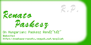 renato paskesz business card